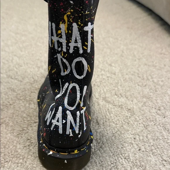 Boots with Colorful Paint Splatter - Picture 3 of 5